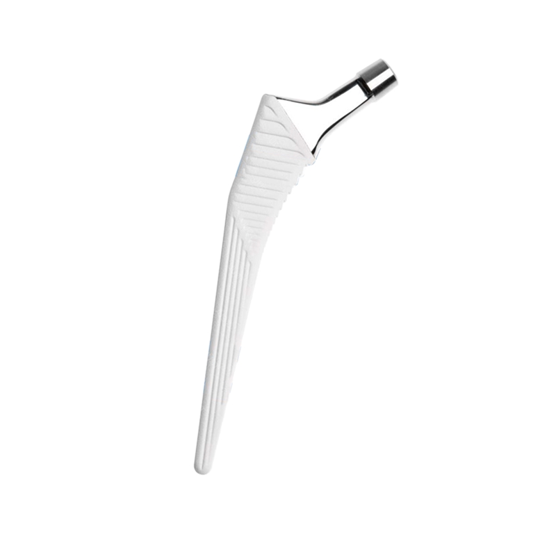 Delta Classic Titanium hip prosthesis femoral stem with double coating prosthetic component